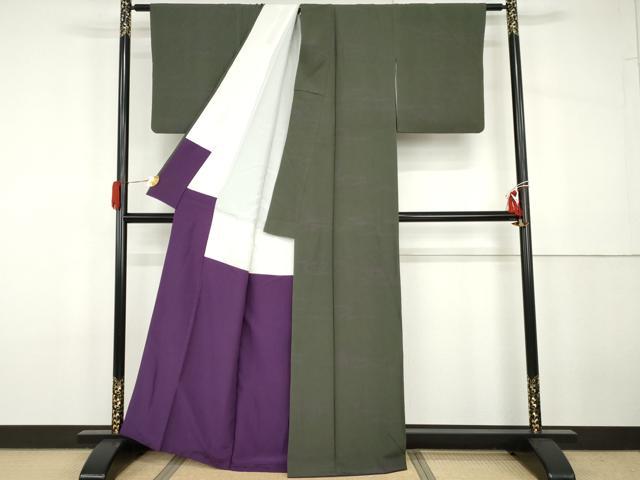 平和屋着物●世界的人形師　辻村寿三郎　ジュサブロー　小紋　春日小紋　反端付き　伊と幸　正絹　逸品　AABG9971cs