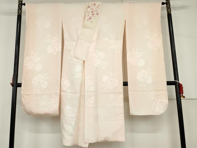 平和屋着物●豪華振袖・長襦袢(袷・半衿刺繍)セット　駒刺繍　雲取り流水枝花文　金彩　松坂屋扱い　正絹　逸品　AABG9973cs