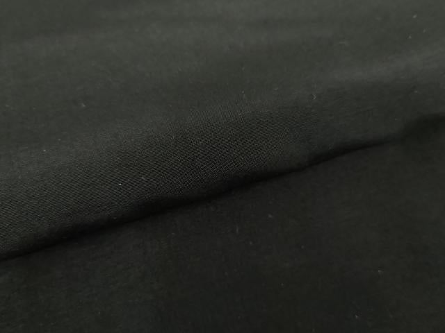 平和屋着物●男性　黒紋付　羽織セット　正絹　逸品　AABG9978cs