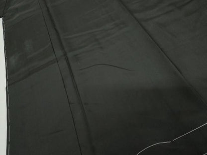 平和屋着物●男性　黒紋付　羽織セット　正絹　逸品　未使用　AABG9979cs
