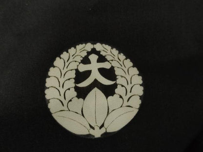 平和屋着物●男性　黒紋付　羽織セット　正絹　逸品　未使用　AABG9979cs