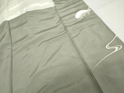 平和屋着物●京友禅作家　倉田泰波　訪問着　流水花松文　正絹　逸品　AABG9982cs