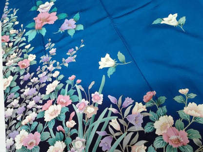 平和屋着物●豪華振袖　草花文　暈し染め　金彩　正絹　逸品　AABG9984cs