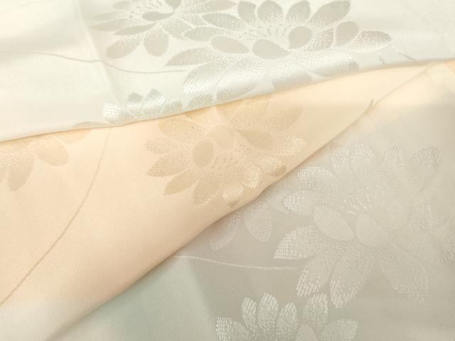 平和屋着物●長襦袢　無双仕立て　枝花地紋　暈し染め　正絹　逸品　AABG9987cs