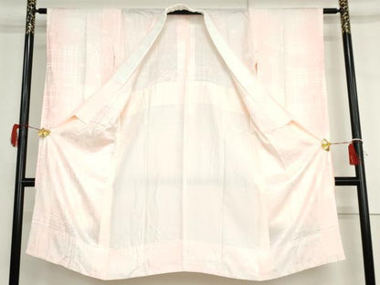 平和屋着物●豪華振袖・長襦袢(無双仕立て)セット　舞花文　暈し染め　正絹　逸品　AABG9990cs