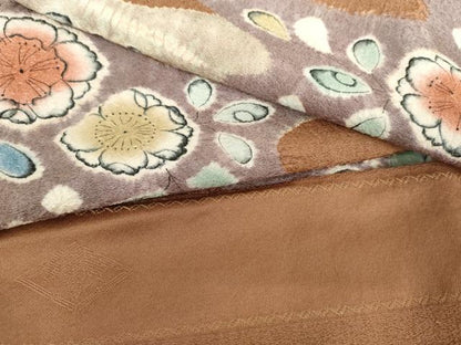 平和屋着物●訪問着　絞り　辻が花　反端付き　正絹　逸品　AABG9995cs