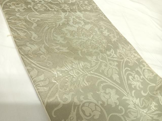 平和屋着物◎六通柄袋帯 花鳥更紗文 金糸 正絹 逸品 AABH0014yx