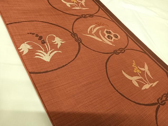 平和屋着物◎六通柄袋帯 花丸文 正絹 逸品 AABH0016yx