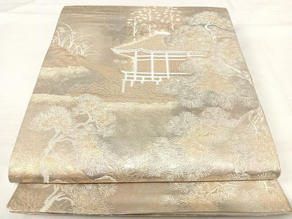 平和屋着物◎六通柄袋帯　京洛錦　二重引箔袋帯　正絹　逸品　AABH0022yx
