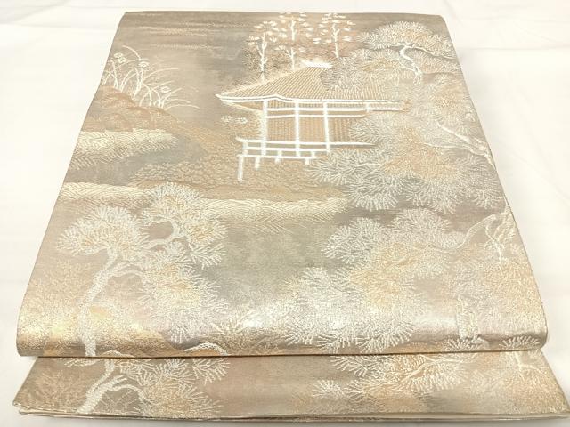 平和屋着物◎六通柄袋帯　京洛錦　二重引箔袋帯　正絹　逸品　AABH0022yx