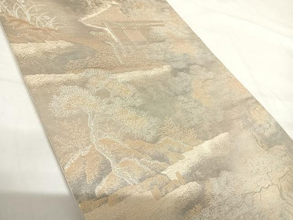 平和屋着物◎六通柄袋帯　京洛錦　二重引箔袋帯　正絹　逸品　AABH0022yx