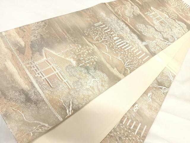 平和屋着物◎六通柄袋帯　京洛錦　二重引箔袋帯　正絹　逸品　AABH0022yx