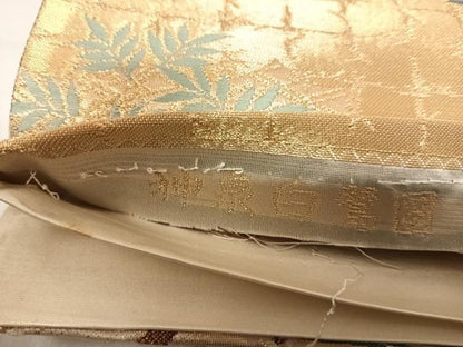 平和屋着物◎六通柄袋帯 唐織 神泉白鷲図 金糸 正絹 逸品 AABH0032yx