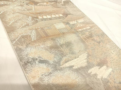 平和屋着物◎六通柄袋帯　京洛錦　二重引箔袋帯　正絹　逸品　AABH0050yx