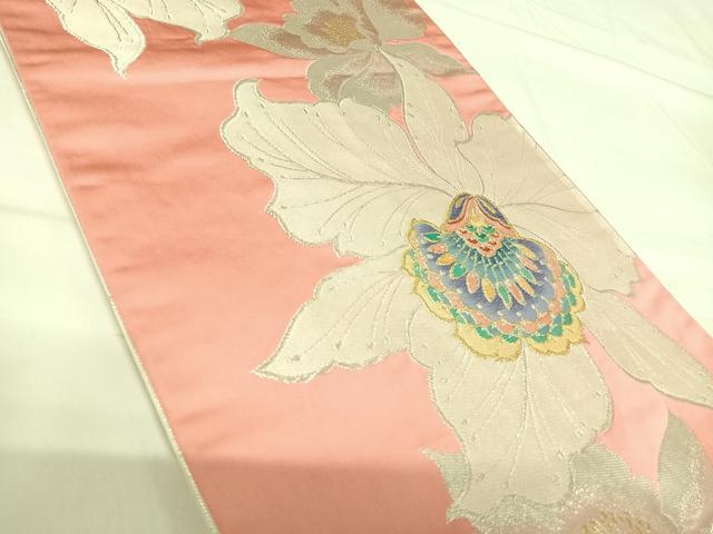 平和屋着物◎六通柄袋帯　唐織　舞花文　金銀糸　正絹　逸品　AABH0062yx