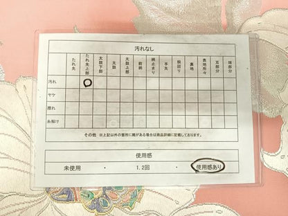 平和屋着物◎六通柄袋帯　唐織　舞花文　金銀糸　正絹　逸品　AABH0062yx