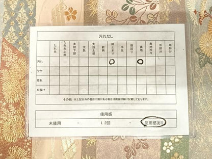 平和屋着物◎六通柄袋帯 唐織 春秋宝飾蒔絵文 金糸 正絹 逸品 AABH0075yx