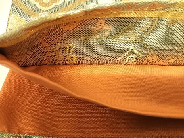平和屋着物◎六通柄袋帯　紹倉　飛翔鳳凰文　金銀糸　正絹　逸品　AABH0121yx