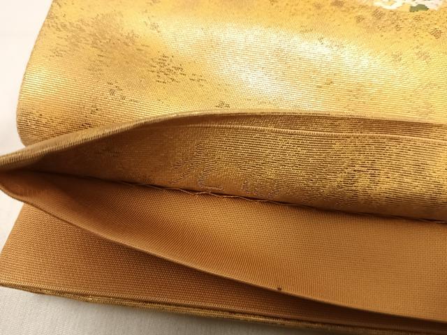 平和屋着物◎六通柄袋帯　唐織　九百錦　仕覆文　手織引箔　金糸　正絹　逸品　AABH0143yx
