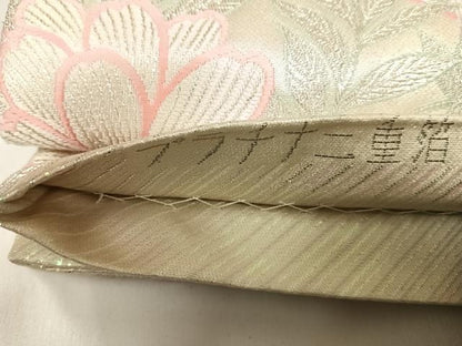 平和屋着物◎六通柄袋帯 唐織 鳳凰花華文 プラチナ二重箔 正絹 逸品 AABH0161yx
