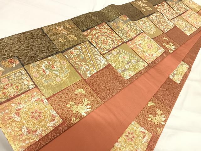 平和屋着物◎六通柄袋帯 唐織 万葉集 金糸 鈴乃屋扱い 正絹 逸品 AABH0163yx