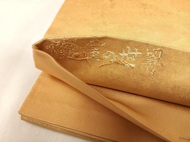 平和屋着物◎太鼓柄袋帯 唐織 燦金の世界 手織引箔 金糸 正絹 逸品 AABH0165yx