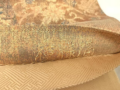 平和屋着物◎六通柄袋帯　正倉院　模様箔　正絹　逸品　AABH0167yx