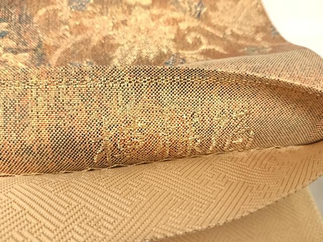 平和屋着物◎六通柄袋帯　正倉院　模様箔　正絹　逸品　AABH0167yx