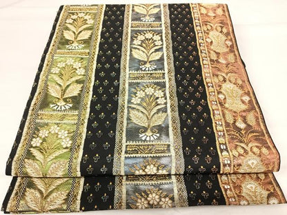 平和屋着物◎六通柄　本袋帯　花間道　金糸　正絹　逸品　AABH0170yx