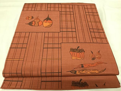 平和屋着物◎六通柄袋帯　工芸袋帯　成り物　正絹　逸品　AABH0175yx