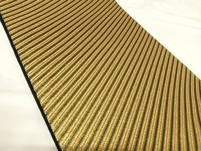 平和屋着物◎六通柄袋帯　錦彩　斜縞　金糸　正絹　逸品　AABH0190yx