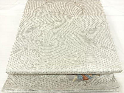 平和屋着物◎綴れ 六通柄袋帯 流水文 金銀糸 正絹 逸品 AABH0210yx