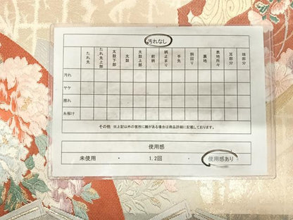 平和屋着物◎六通柄袋帯 唐織 華洛 金糸 正絹 逸品 AABH0212yx
