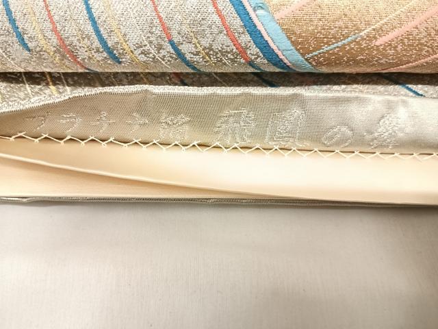 平和屋着物◎六通柄袋帯　唐織　飛鳳の舞　プラチナ箔　正絹　逸品　AABH0221yx