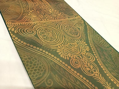 平和屋着物◎西陣　六通柄袋帯　飾花文　正絹　逸品　AABH0224yx