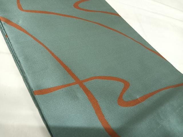 平和屋着物◎全通柄袋帯 流線文 正絹 逸品 AABH0250yx