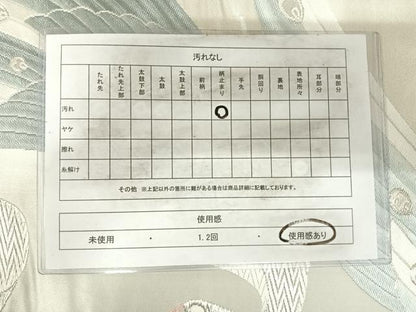 平和屋着物◎六通柄袋帯　唐織　孔雀　銀糸　正絹　逸品　AABH0258yx