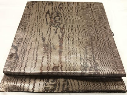 平和屋着物◎六通柄袋帯 霞文 金糸 正絹 逸品 AABH0267yx
