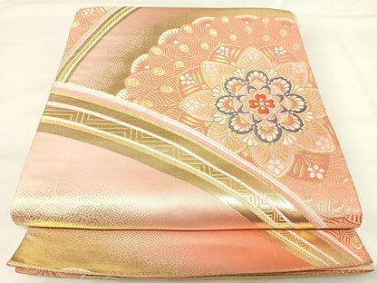 平和屋着物◎六通柄袋帯　唐織　花翔　金銀糸　正絹　逸品　AABH0308yx