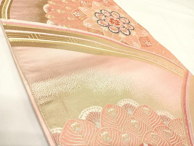 平和屋着物◎六通柄袋帯　唐織　花翔　金銀糸　正絹　逸品　AABH0308yx