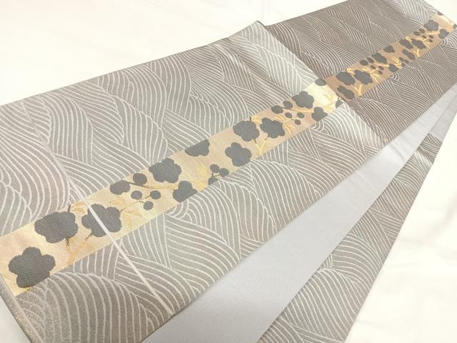平和屋着物◎太鼓柄袋帯 光琳梅 金糸 正絹 逸品 AABH0317yx