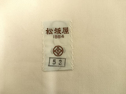 平和屋着物◎六通柄袋帯 唐織 雪輪花蝶文 金銀糸 松坂屋扱い 正絹 逸品 AABH0318yx