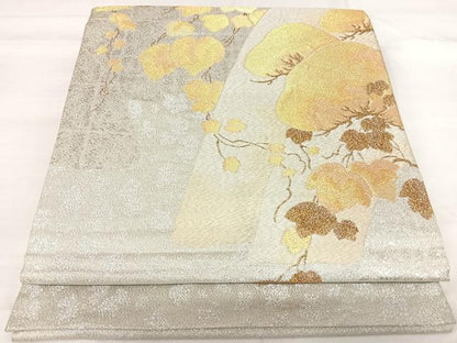 平和屋着物◎綴れ　太鼓柄袋帯　蔦草文　金銀糸　正絹　逸品　AABH0326yx