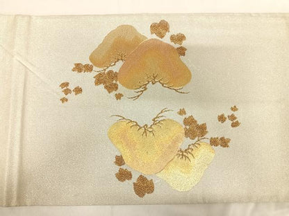 平和屋着物◎綴れ　太鼓柄袋帯　蔦草文　金銀糸　正絹　逸品　AABH0326yx