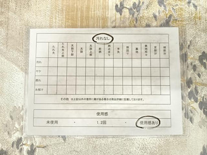 平和屋着物◎六通柄袋帯 唐織 風景文 金銀糸 正絹 逸品 AABH0340yx