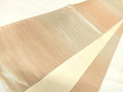 平和屋着物◎全通柄袋帯 霞文 金糸 正絹 逸品 AABH0368yx