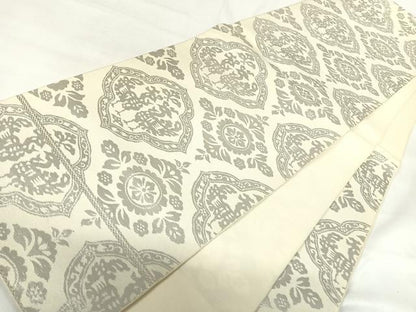 平和屋着物◎六通柄 本袋帯 花鳥文 純箔引 正絹 逸品 AABH0376yx