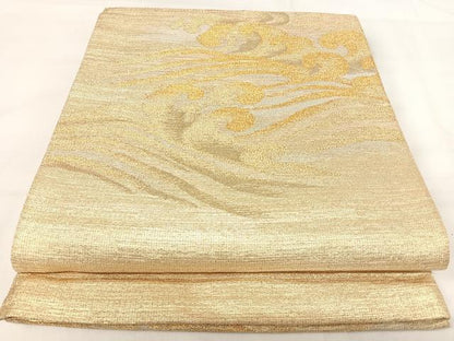 平和屋着物◎太鼓柄袋帯 立波文 金銀糸 正絹 逸品 AABH0379yx