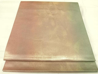 平和屋着物◎六通柄袋帯 霞文 引箔 正絹 逸品 AABH0383yx