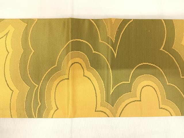 平和屋着物◎九寸名古屋帯　雲重ね文　正絹　逸品　AABH0385yx 平和屋着物◎九寸名古屋帯 雲重ね文 正絹 逸品 AABH0385yx